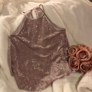 Beautiful pink glittery super soft tank top